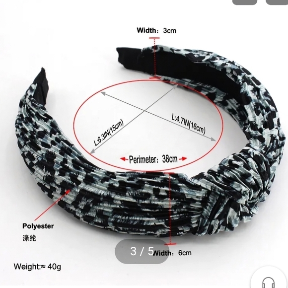 Headband Leopard Print Knotted - Picture 4 of 8